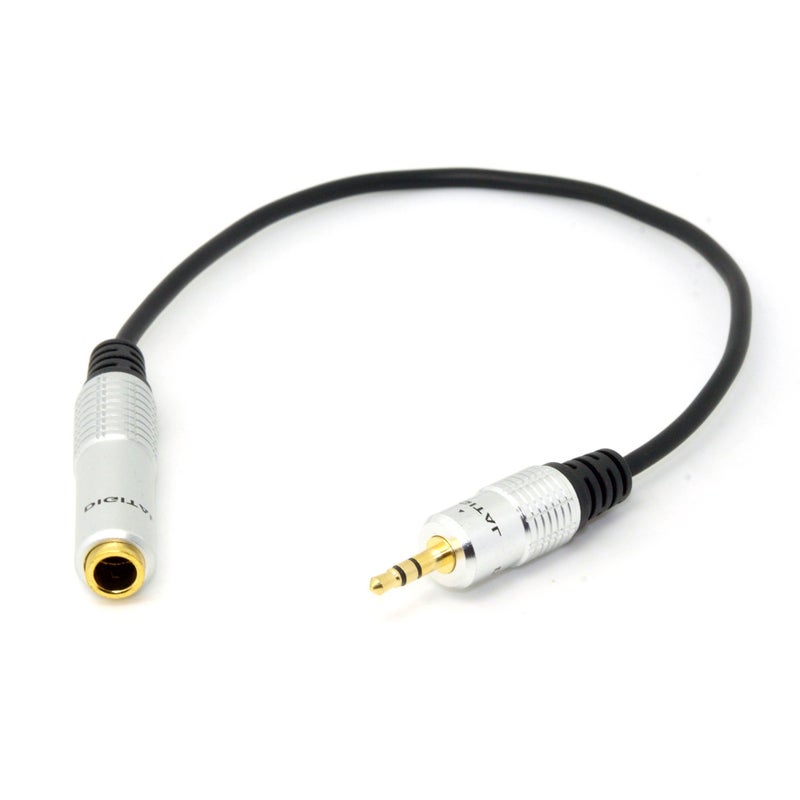 JSER Audio Aux 6.35mm 1/4" Female to 3.5mm 1/8" Male Stereo Headphone Plug Adapter Converter Cable 20cm - Image 2